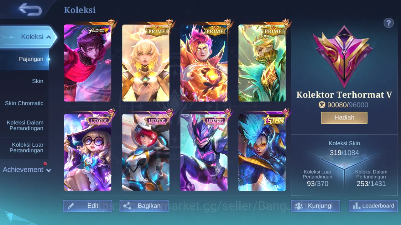 Mobile Legends: Bang Bang Accounts Hero 131 Skin 319 | KOF Dyrroth | Prime Granger, B image 13
