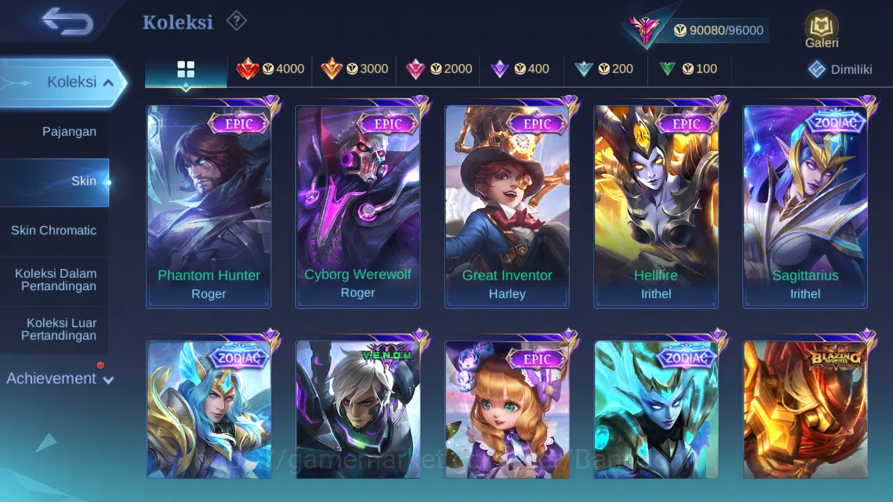 Mobile Legends: Bang Bang Accounts Hero 131 Skin 319 | KOF Dyrroth | Prime Granger, B image 8