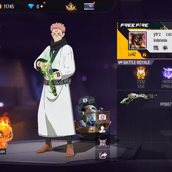 Free Fire Accounts Indonesia, Vault 46, SG lumut, bundle sukuna jjk, kaki nyeker, tas bunny, emote lag, FF647B
