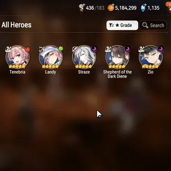Epic Seven Accounts Starter Global|Unverif|Starter 3 ML(Straze,Zio,Soth Dark Diene)|PoH+Belss ON|Abyss F51|Theater