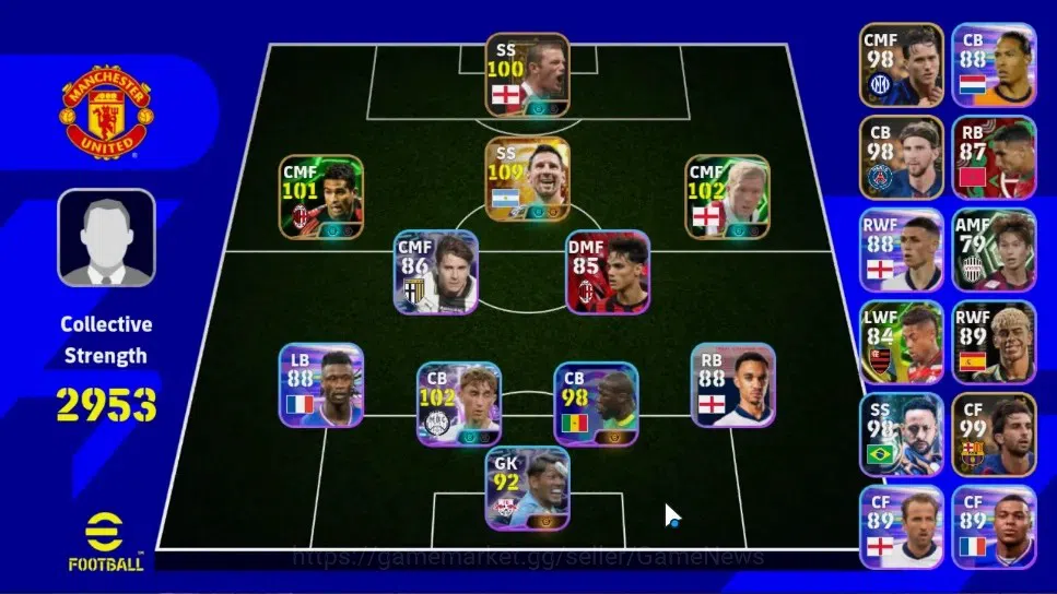 eFootball Accounts Legends & Iconic Players Android|Big Time Lionel Messi '26|Epic Paul Scholes,Wayne Rooney,Serginho|3 Show 1