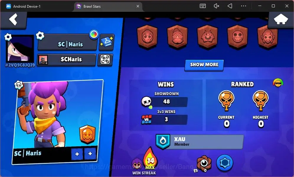 Brawl Stars Accounts Global | 1004 Thropy|16 Brawler|3 Max Lv Hyperchar image 3