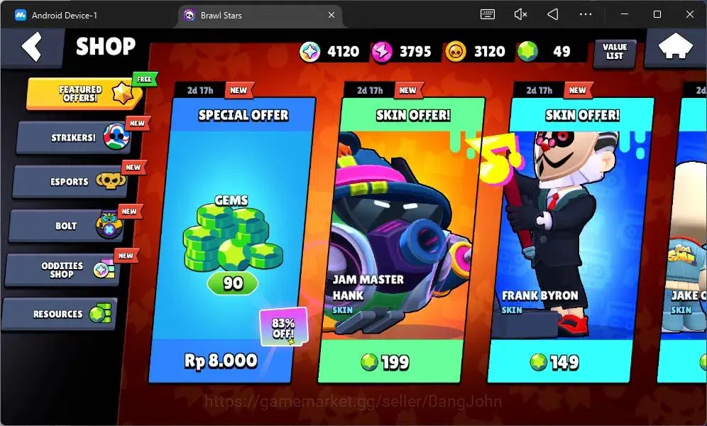 Brawl Stars Accounts Global | 1004 Thropy|16 Brawler|3 Max Lv Hyperchar image 4