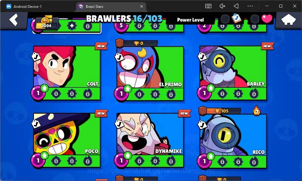 Brawl Stars Accounts Global | 1004 Thropy|16 Brawler|3 Max Lv Hyperchar image 6