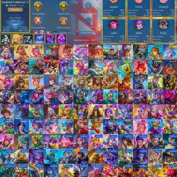 Mobile Legends: Bang Bang Accounts Rare Skin GIRLS ID || GLOBAL REGION || ANGELA X FLORYN ||  60+ winrate