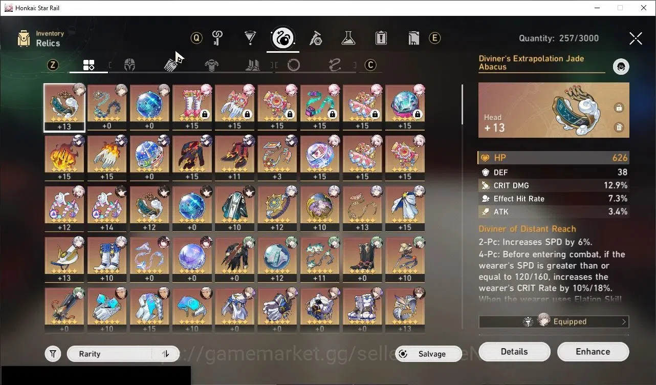 Honkai Star Rail Accounts Others Asia|TL 61|10 Limited|(Phainon,Evanescia,Sparxie,Sparkle,Ashveil,Huohuo,DH 7