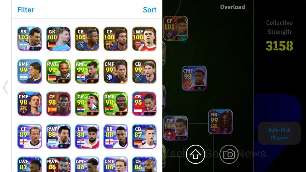 eFootball アカウント チームパワー3219 選手多数 Buy eFootball Accounts - Android | Big Time Bergson 25