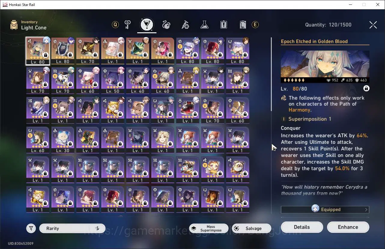 Honkai Star Rail Accounts ASIA | TL 66 | 7 Limit | Cerydra+S1 | Acheron+S1 | image 7