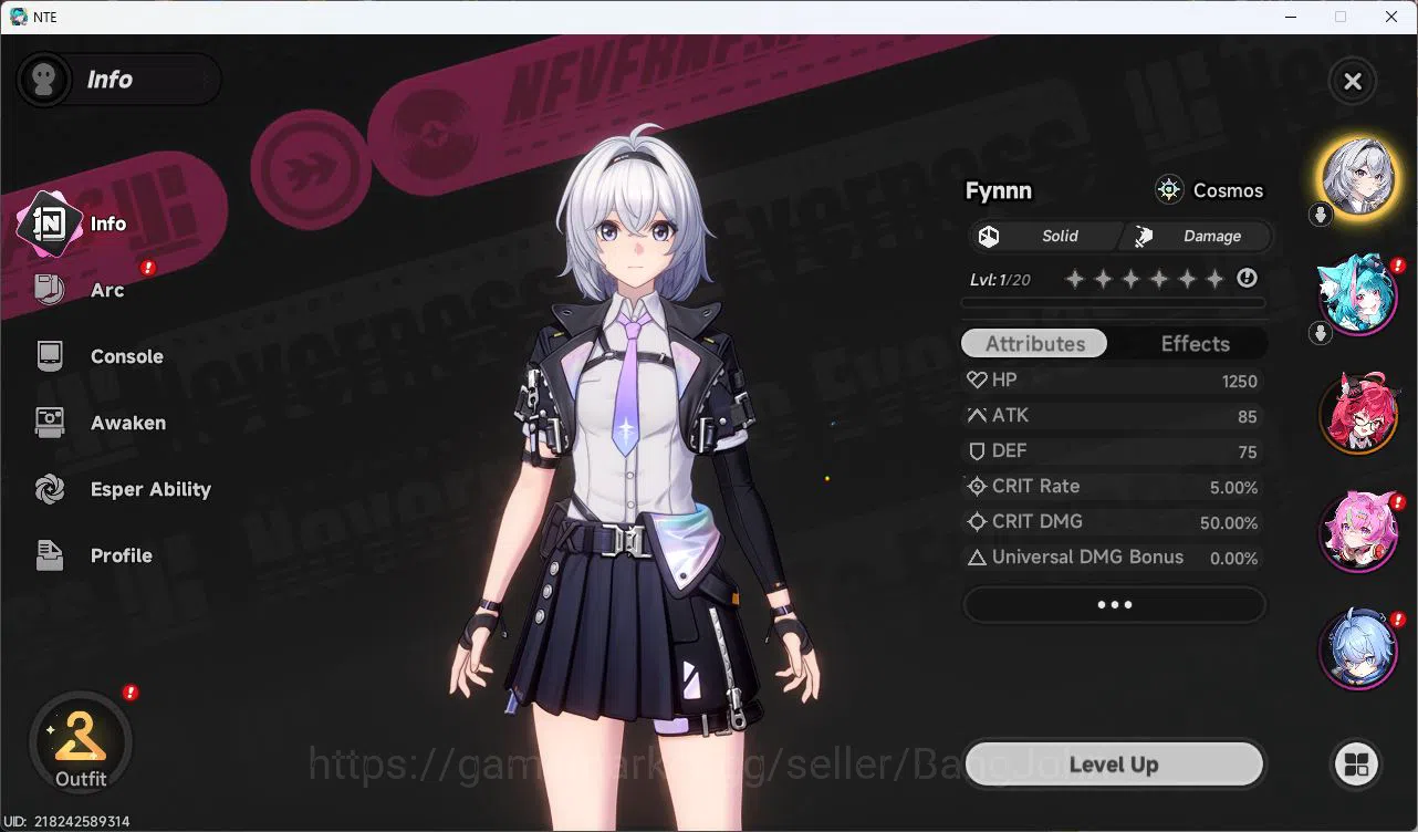 Neverness to Everness Accounts EU |Starter Lvl 3| 1 SSR(Nanally)+5SR |Selector 40 image 2