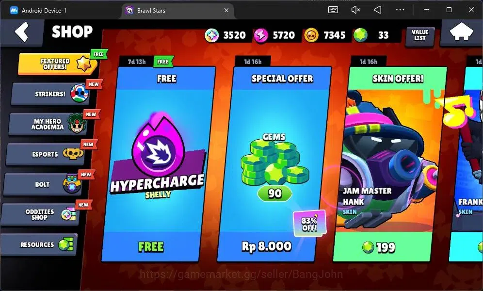 Brawl Stars Accounts Global | 1355 Thropy |19 Brawler|1 Max Hypercharge image 5