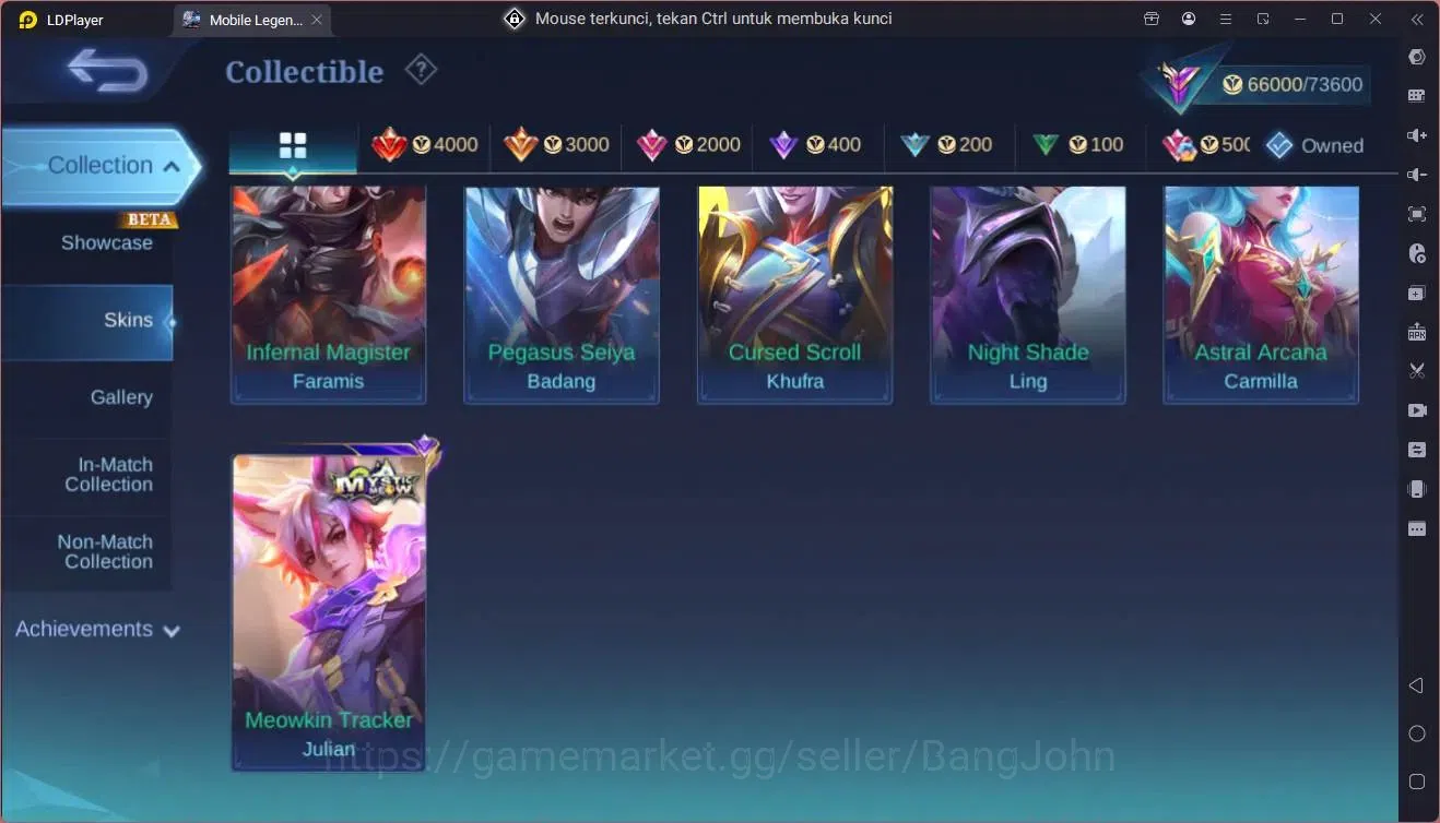Mobile Legends: Bang Bang Accounts Global|Hero 132|Skin 297|Renowned|KOF Aurora,Karin image 14