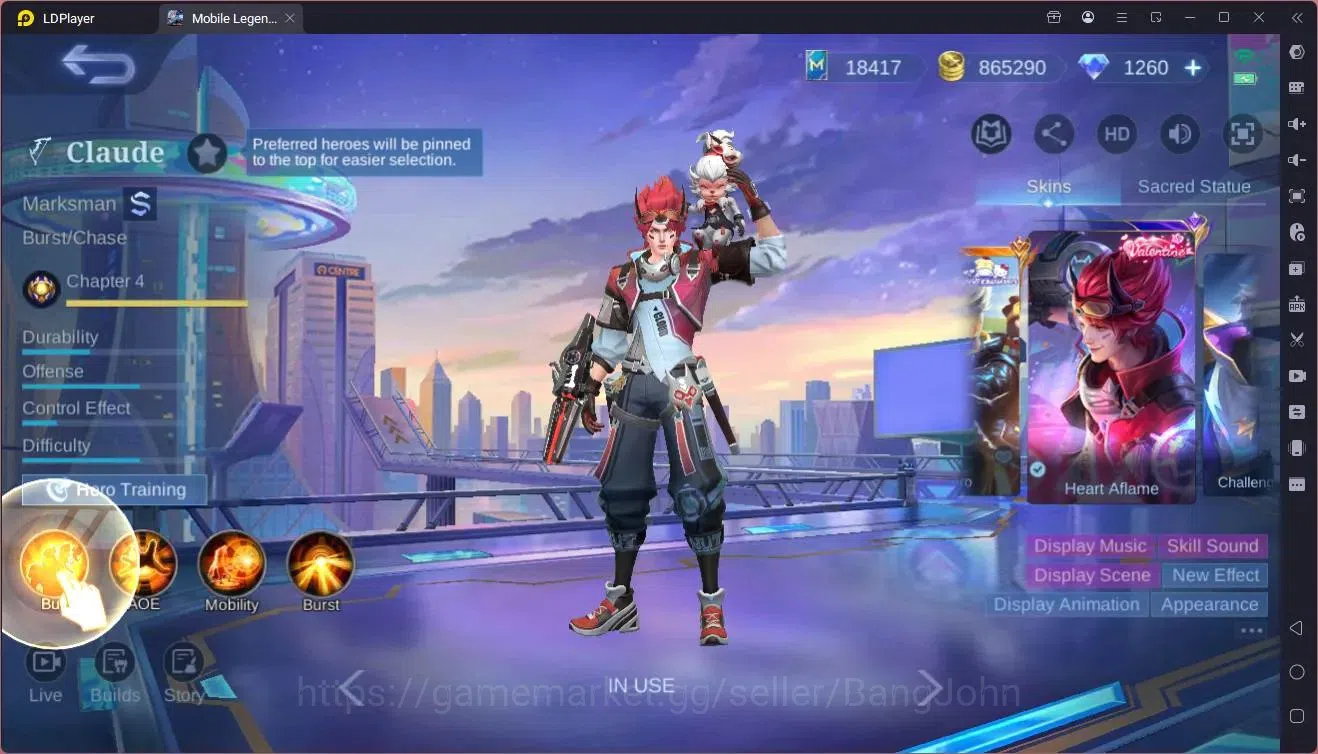 Mobile Legends: Bang Bang Accounts Global|Hero 132|Skin 297|Renowned|KOF Aurora,Karin image 4
