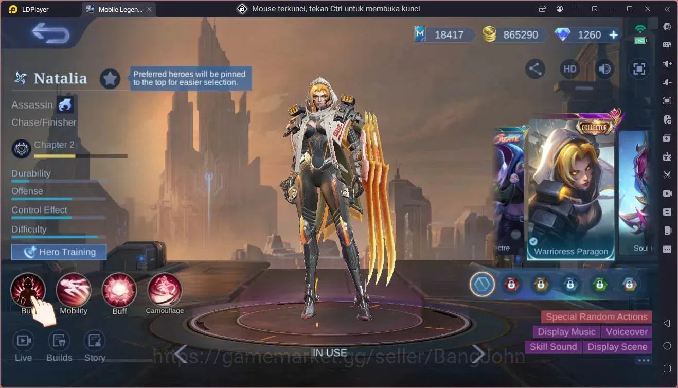 Mobile Legends: Bang Bang Accounts Global|Hero 132|Skin 297|Renowned|KOF Aurora,Karin image 6