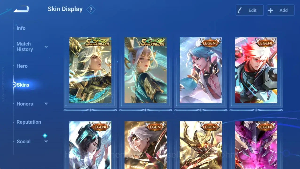 Honor of Kings Accounts Rare Skin Global|115H 219S|2 Sanxingdui|7 Legend|KIC Luna|GM Skin|1 Flora|1 Frozen|1 LOM|1 Limbo 1