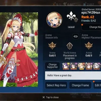 Epic Seven Accounts High-End GLOBAL UnVerif|11 ML(SN Yulha,RoLight,LW Peira,BM Haste,Atywin,Etc)+Ab Fumyr,Rinak,etc|PoH