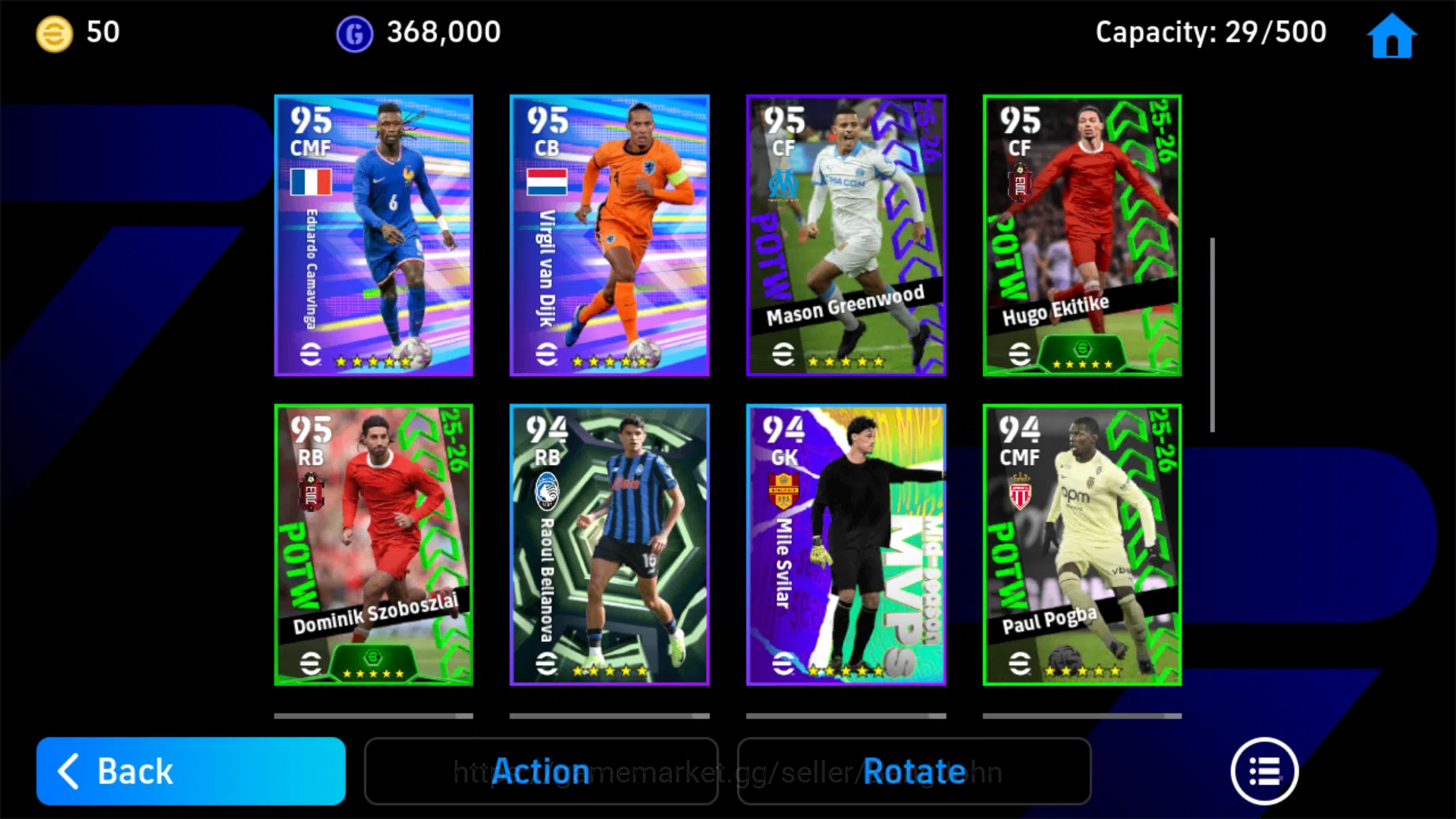 eFootball Accounts Others Power 3148 | Ferenc Puskas Epic DB | Romario Epic DB | Franck Kessie Show Time | Javier Zanetti 6