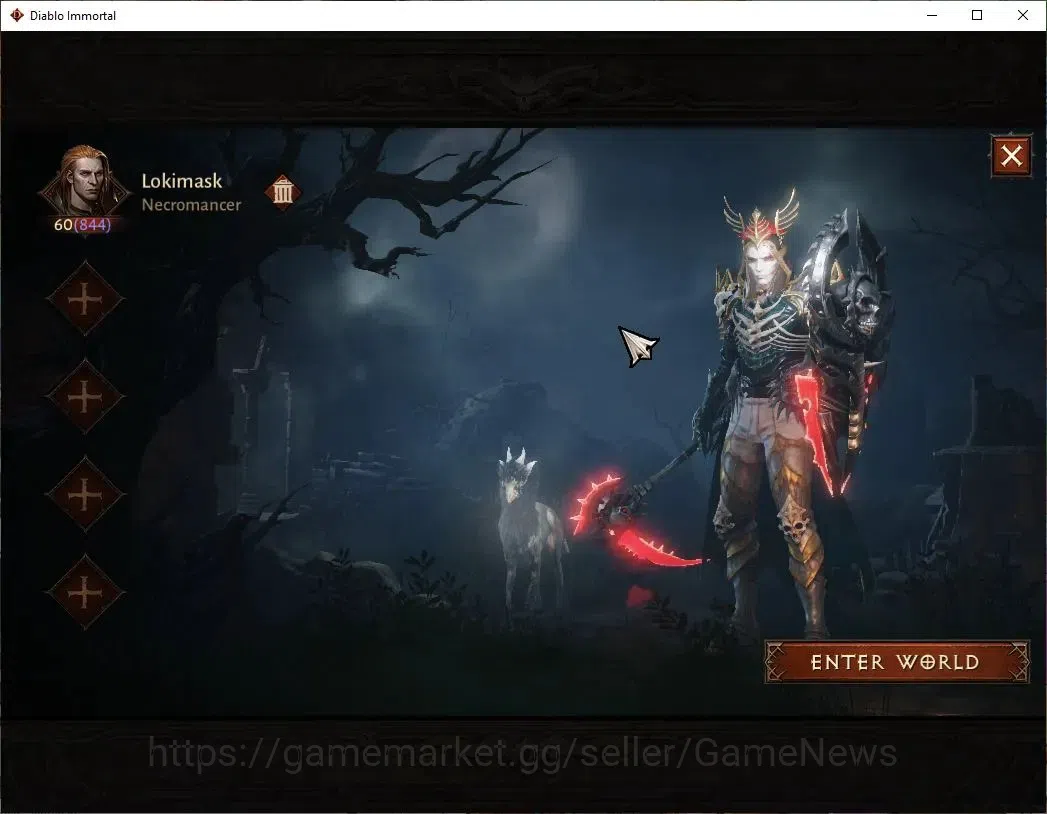Diablo Immortal Accounts SEA-Izual|CS ON|Lv60(844)|Necromancer|CR 44k|Parag image 1
