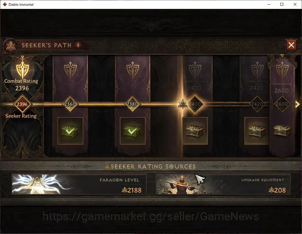 Diablo Immortal Accounts SEA-Izual|CS ON|Lv60(844)|Necromancer|CR 44k|Parag image 11