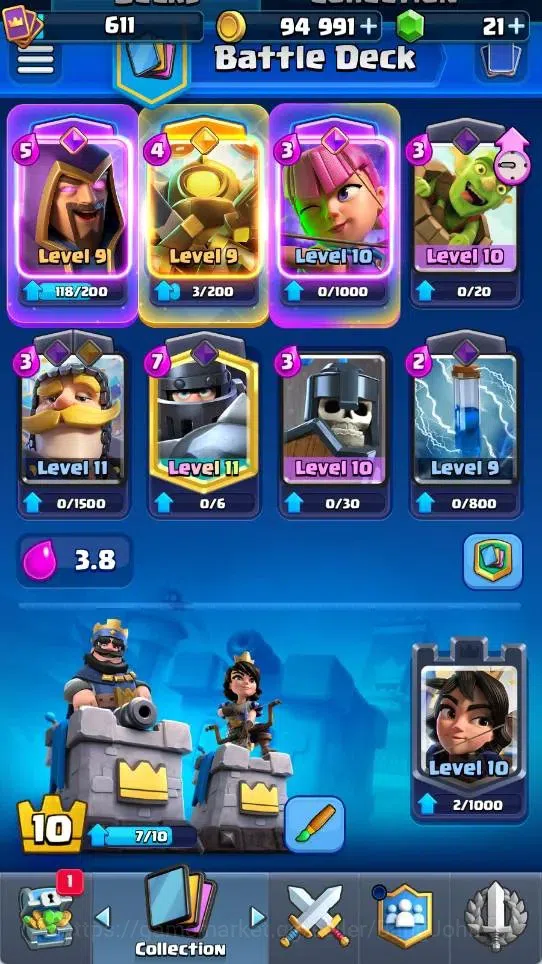 Clash Royale Accounts Mobile |KTL 10|Trophy 4460|4 Evo|1 Hero|3 Legend C image 14