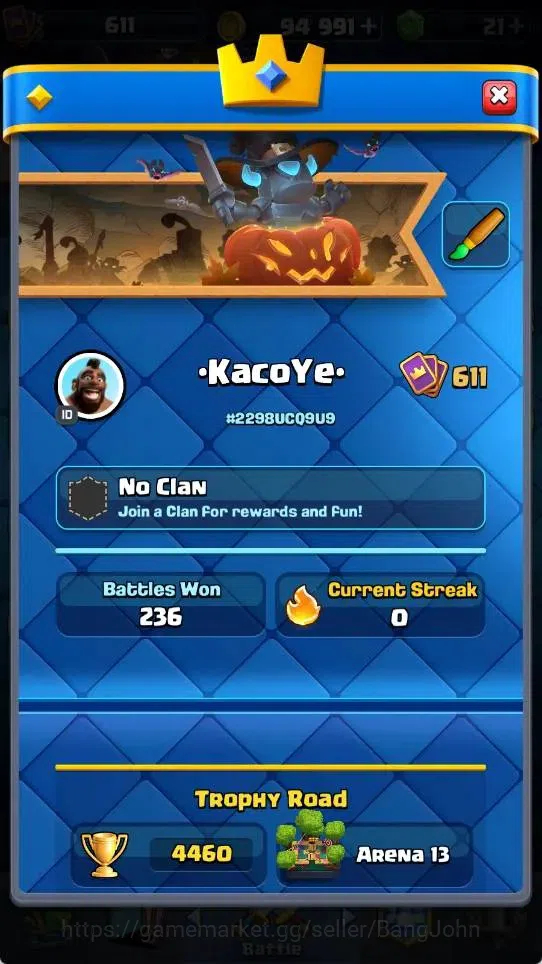 Clash Royale Accounts Mobile |KTL 10|Trophy 4460|4 Evo|1 Hero|3 Legend C image 16
