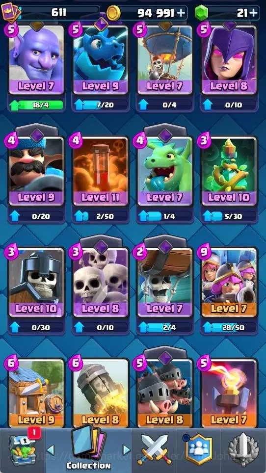 Clash Royale Accounts Mobile |KTL 10|Trophy 4460|4 Evo|1 Hero|3 Legend C image 4