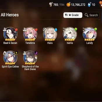 Epic Seven Accounts Starter Global Unverif|Fresh Starter|3 ML(SECeline,SD.Diene)+Haru(Art),Etc.|PoH+Bless ON|Ep1 3/12|1x
