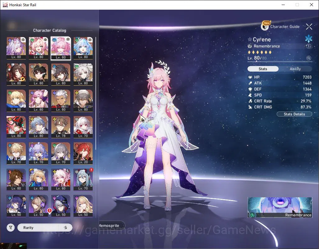 Honkai Star Rail Accounts Mid Game Asia|TL 70|12 Limited [HyacineE1,Cerydra,Feixiao]+Sign 3