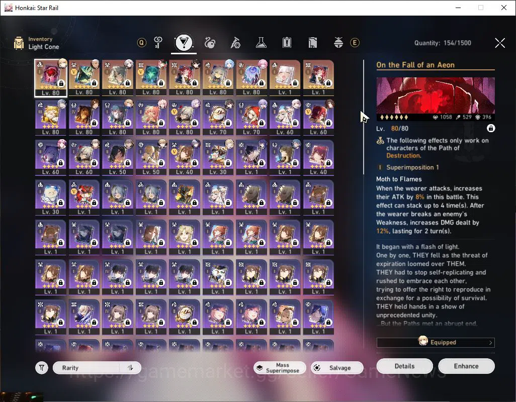 Honkai Star Rail Accounts Mid Game Asia|TL 70|12 Limited [HyacineE1,Cerydra,Feixiao]+Sign 5