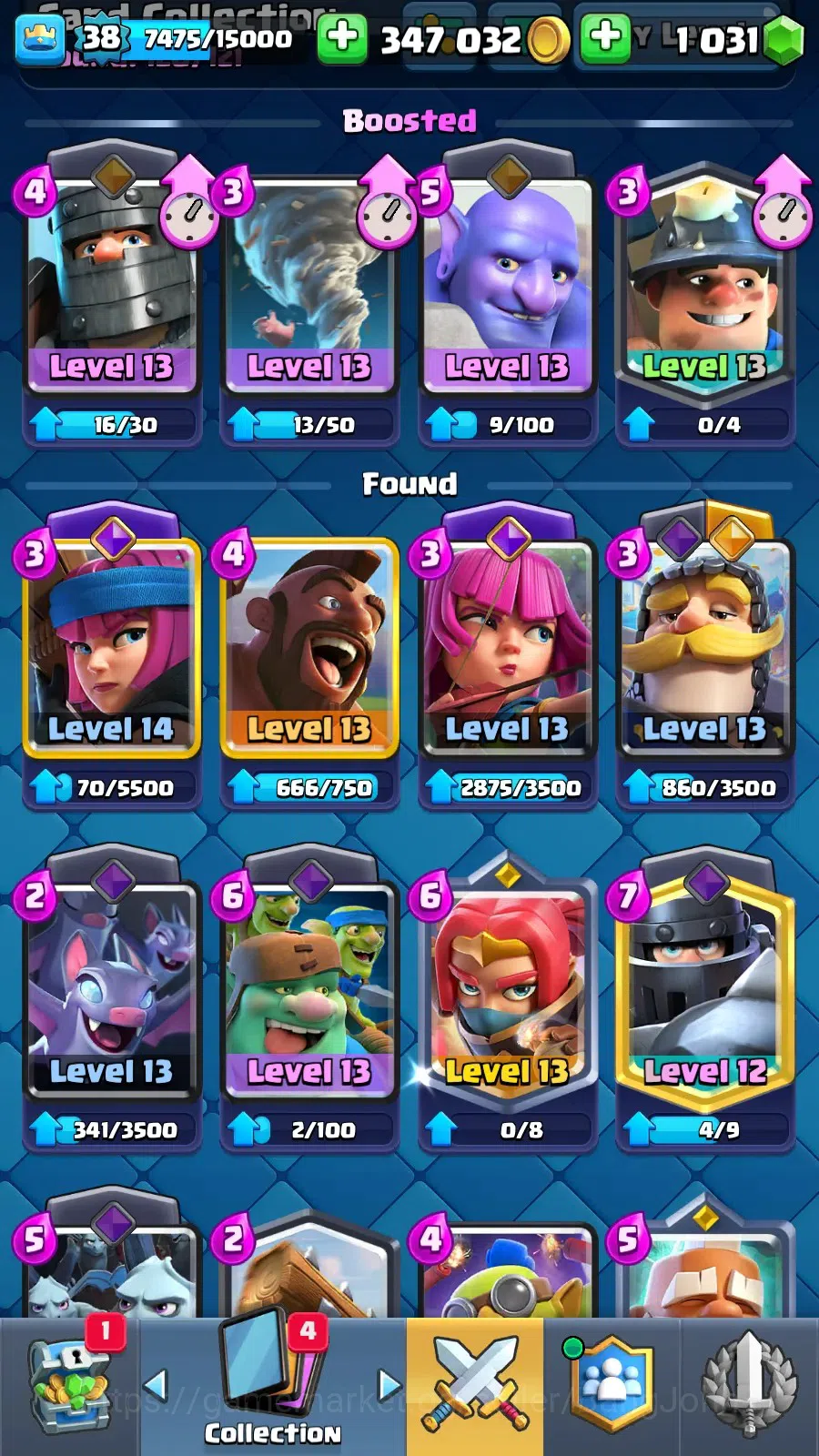 Clash Royale Accounts High-End Lv 38|KTL 12|Trophy 8116|3 hero|10 evo|8 Champ|21 Legend,33 Epic,30 Rare,29 Commons|1031 8