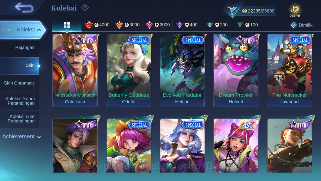 Mobile Legends: Bang Bang Accounts GLOBAL Hero 70 Skin 115 | CC Nata | Valentine Clau image 10