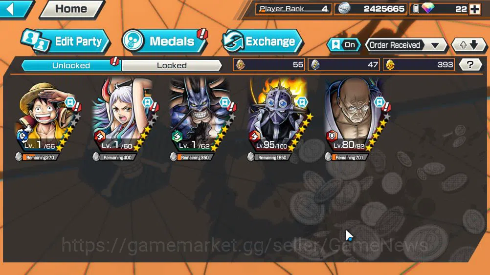 One Piece Bounty Rush Accounts Global|4EX 3|MWDBKP Monkey D.Luffy,Kaido Son Yamat image 4