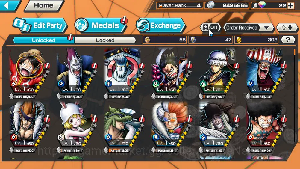 One Piece Bounty Rush Accounts Global|4EX 3|MWDBKP Monkey D.Luffy,Kaido Son Yamat image 5