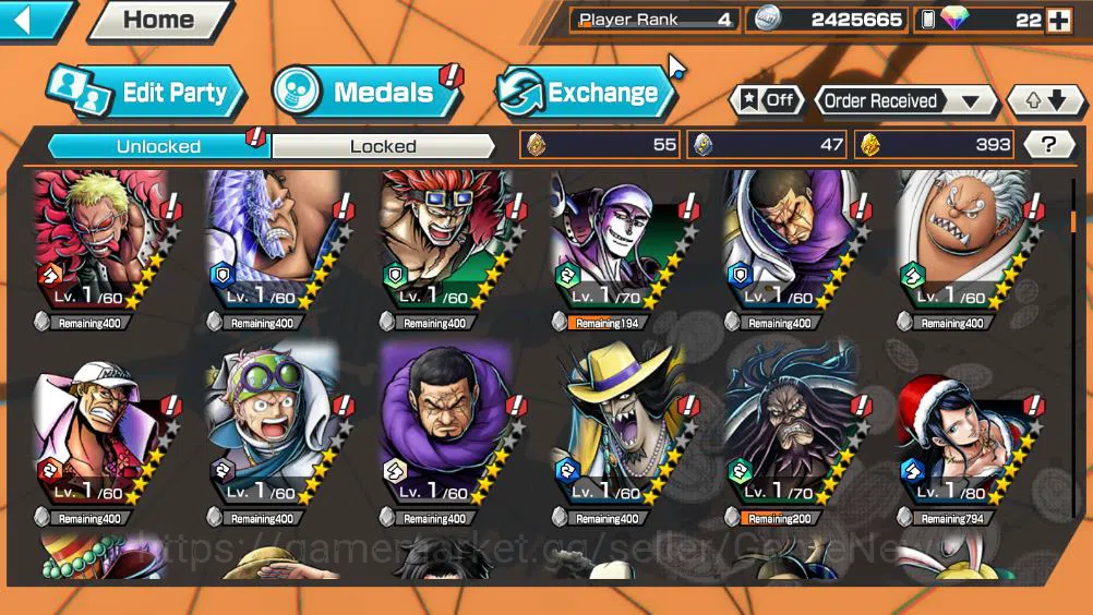 One Piece Bounty Rush Accounts Global|4EX 3|MWDBKP Monkey D.Luffy,Kaido Son Yamat image 6