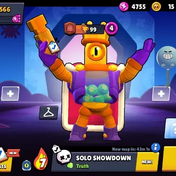 Brawl Stars Accounts Trophy 566 | 15 Brawler | 3  Max Hypercharge(Shelly,Bo)|1360 Bling| 83 Gems |3 Epic Skins |Protect