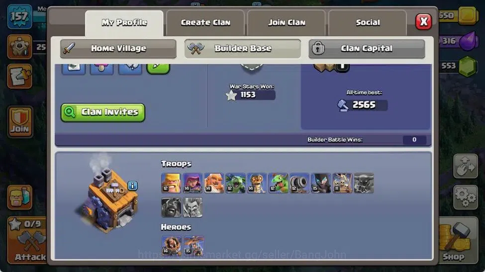Clash of Clans Accounts Global | TH 15-BH 8 | LVL 157|HH 9|AQ 53 ,MP 41 ,G image 15