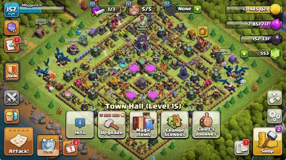 Clash of Clans Accounts Global | TH 15-BH 8 | LVL 157|HH 9|AQ 53 ,MP 41 ,G image 2