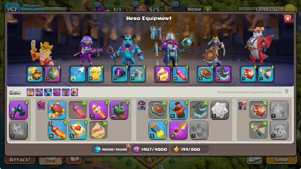Clash of Clans Accounts Global | TH 15-BH 8 | LVL 157|HH 9|AQ 53 ,MP 41 ,G image 9