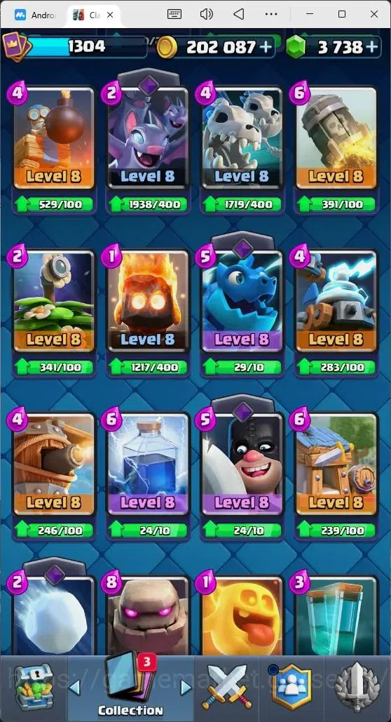 Clash Royale Accounts Mobile |Trophy 8561|8 EVO Cards|3 Hero Card|3738 G image 11