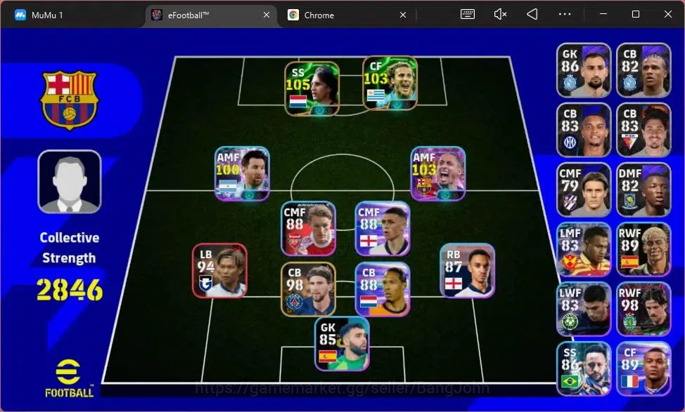 eFootball Accounts Android | PW 2846 | Epic Johan Cruyff,Diego Forlan image 2