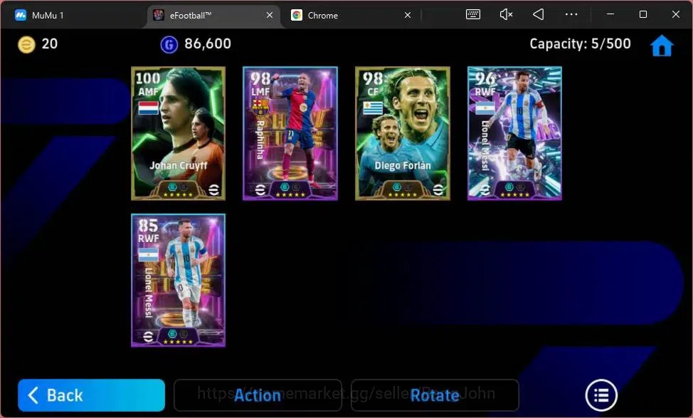 eFootball Accounts Android | PW 2846 | Epic Johan Cruyff,Diego Forlan image 3