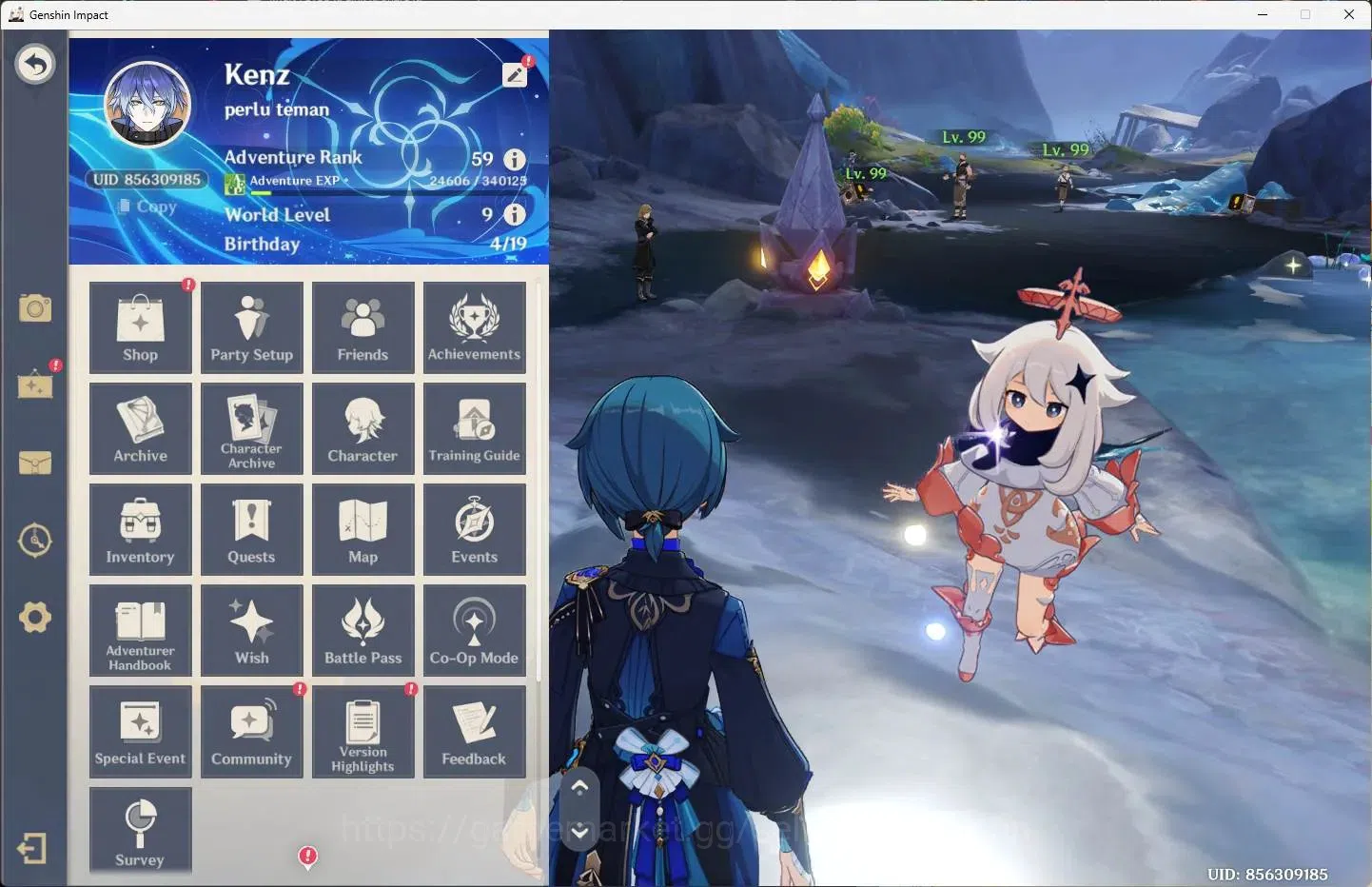 Genshin Impact Accounts Others ASIA | AR 59 | 12 Limit+6 Charstd | Flins,Yelan,Navia,Nahida | MC Female | 1 (5* Wpn 1