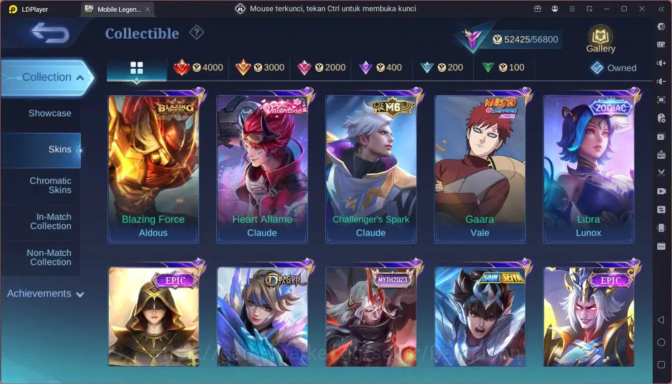 Mobile Legends: Bang Bang Accounts Collector Global|Hero 108|Skin 211|Sandrio Floryn|CC NataliaLuckybox 10