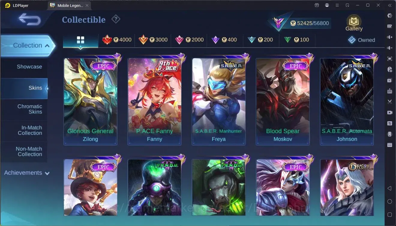 Mobile Legends: Bang Bang Accounts Collector Global|Hero 108|Skin 211|Sandrio Floryn|CC NataliaLuckybox 13