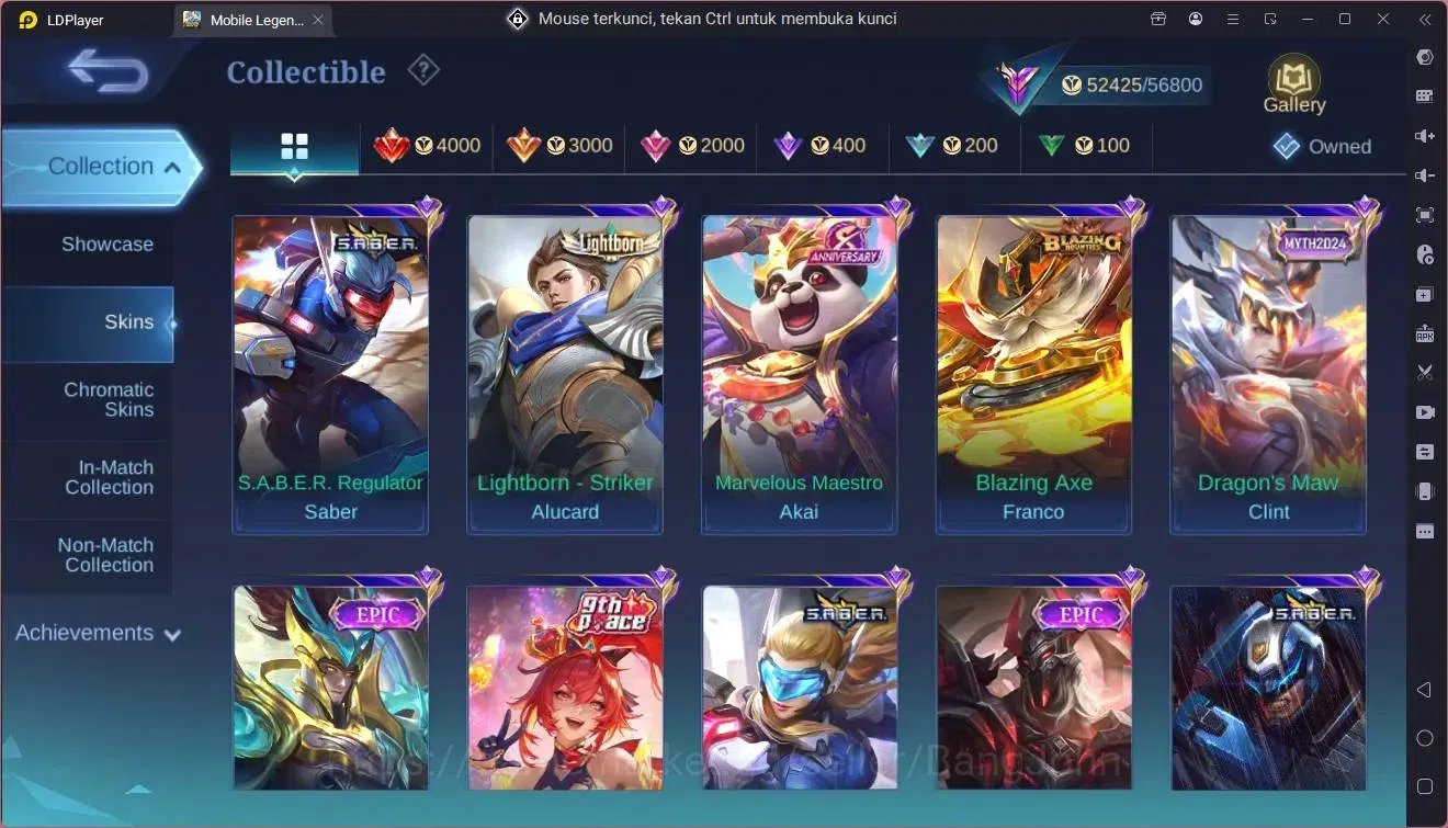 Mobile Legends: Bang Bang Accounts Collector Global|Hero 108|Skin 211|Sandrio Floryn|CC NataliaLuckybox 14