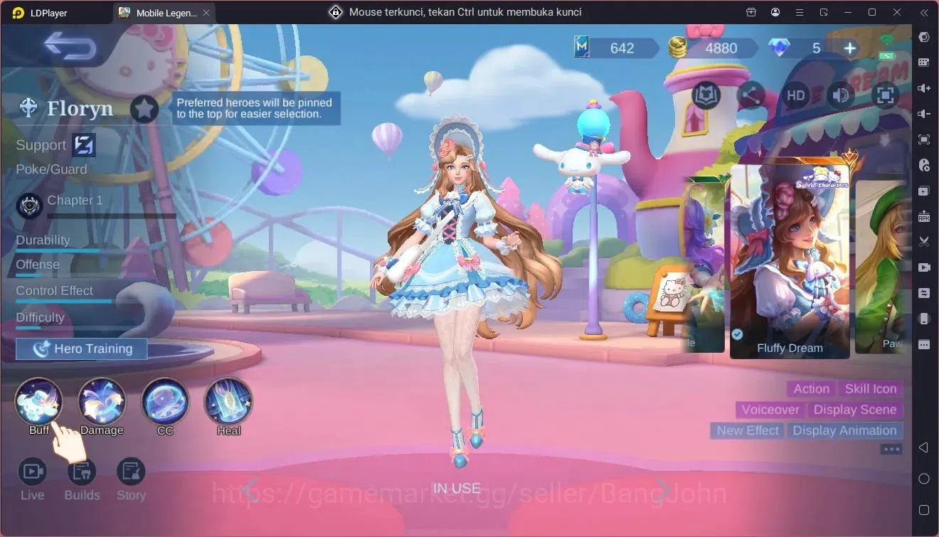 Mobile Legends: Bang Bang Accounts Collector Global|Hero 108|Skin 211|Sandrio Floryn|CC NataliaLuckybox 7