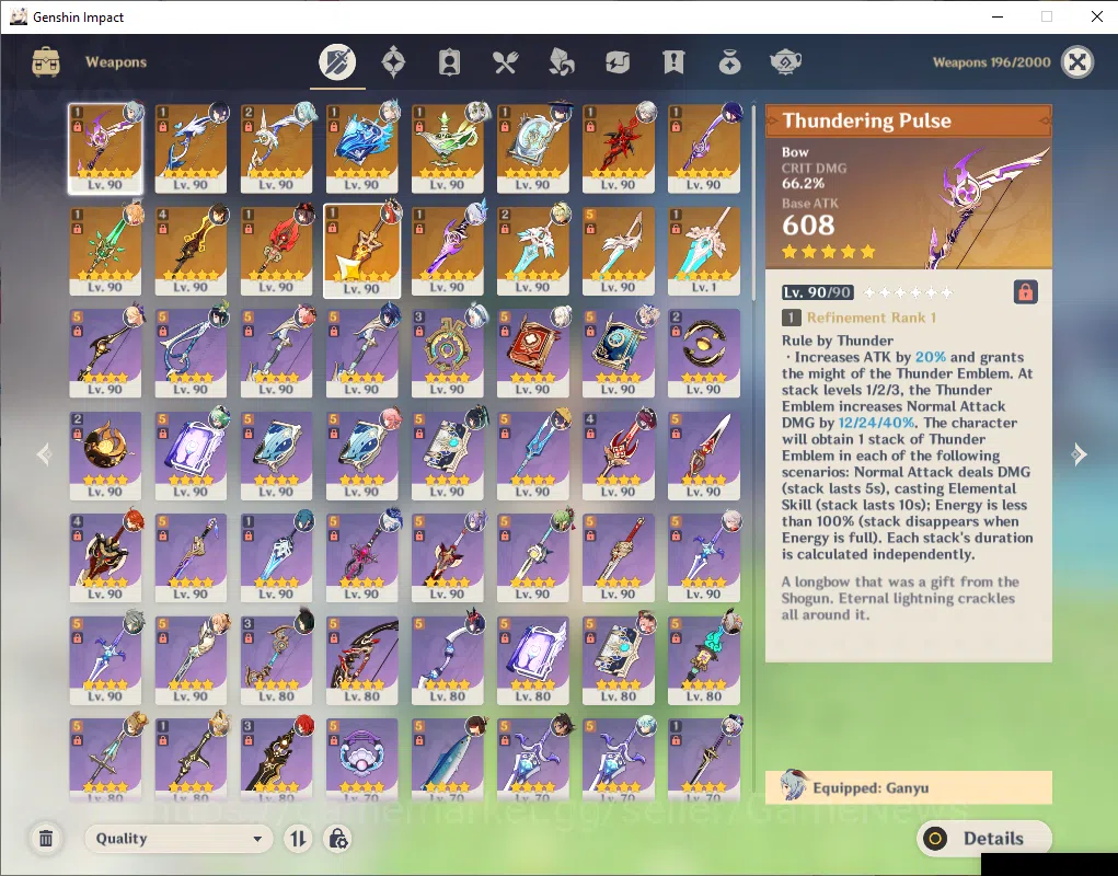Genshin Impact Accounts ASIA|AR60|End Game Well Build|21Limited+16(*5Weapo image 12