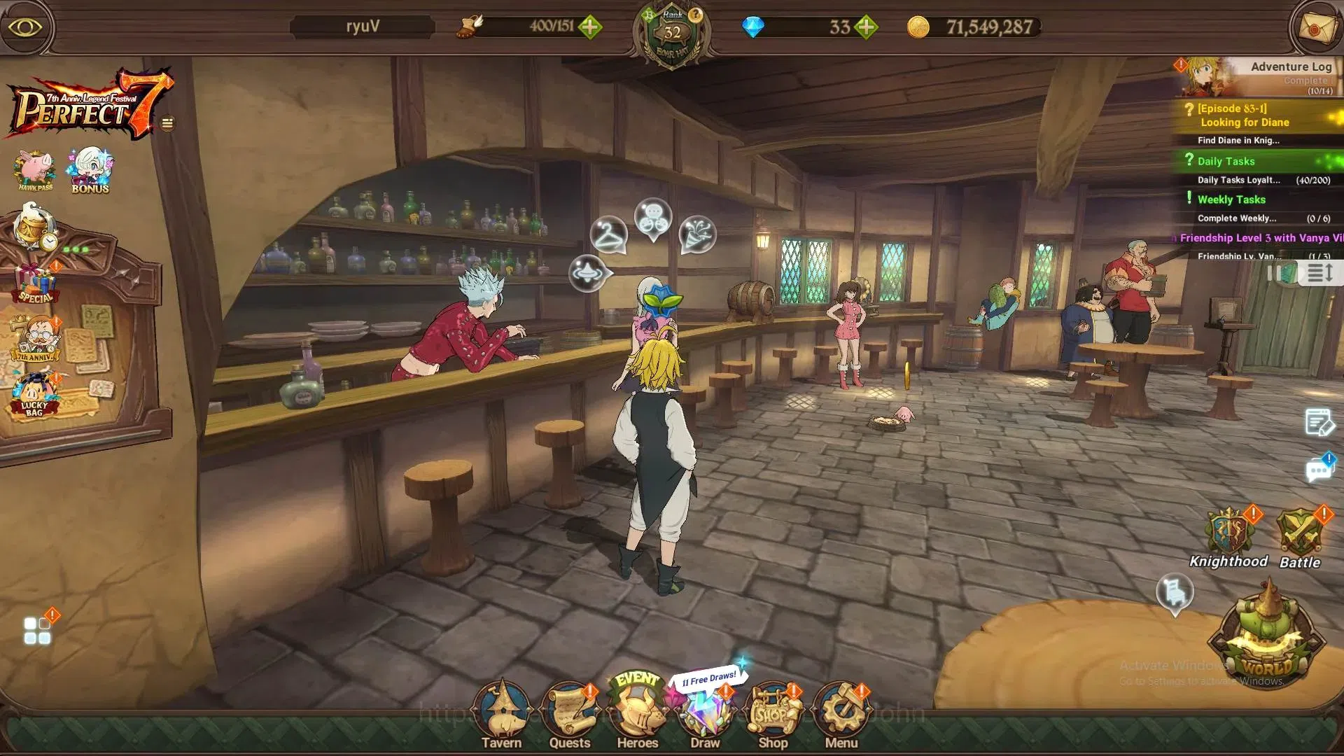 The Seven Deadly Sins: Grand Cross Accounts ASIA | 1.07M CC | 33 DM |LR Mesis 2/6 | UR DKM 1/6 image 1