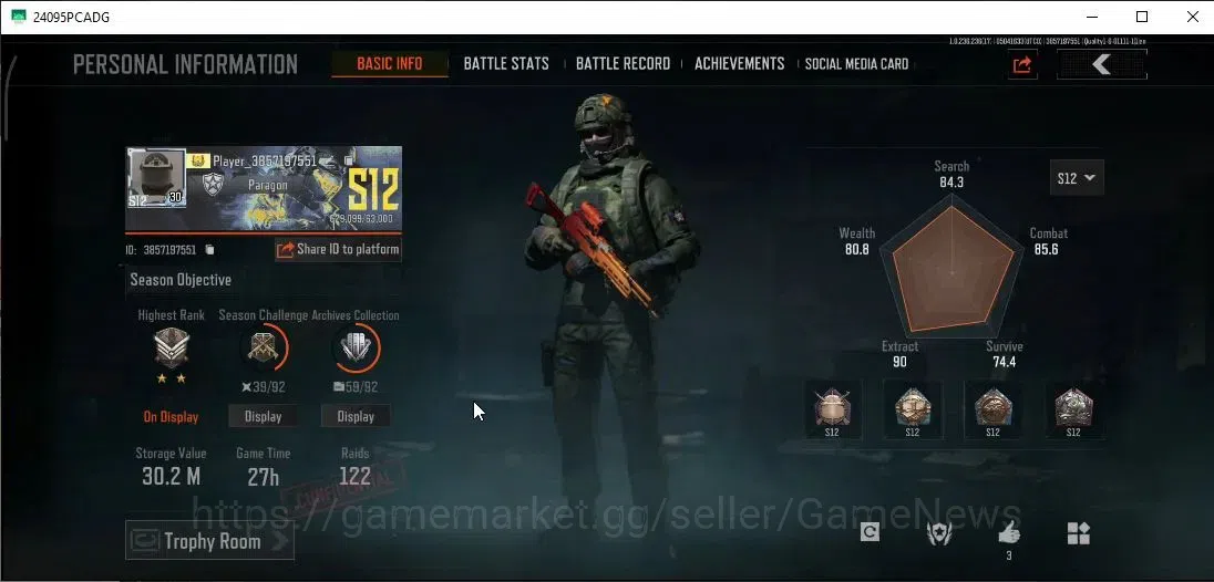 Arena Breakout Accounts MOBILE Lv30|SV 30,2M|CV 23M|Peak AEK,QS AKS-74U,SS image 2
