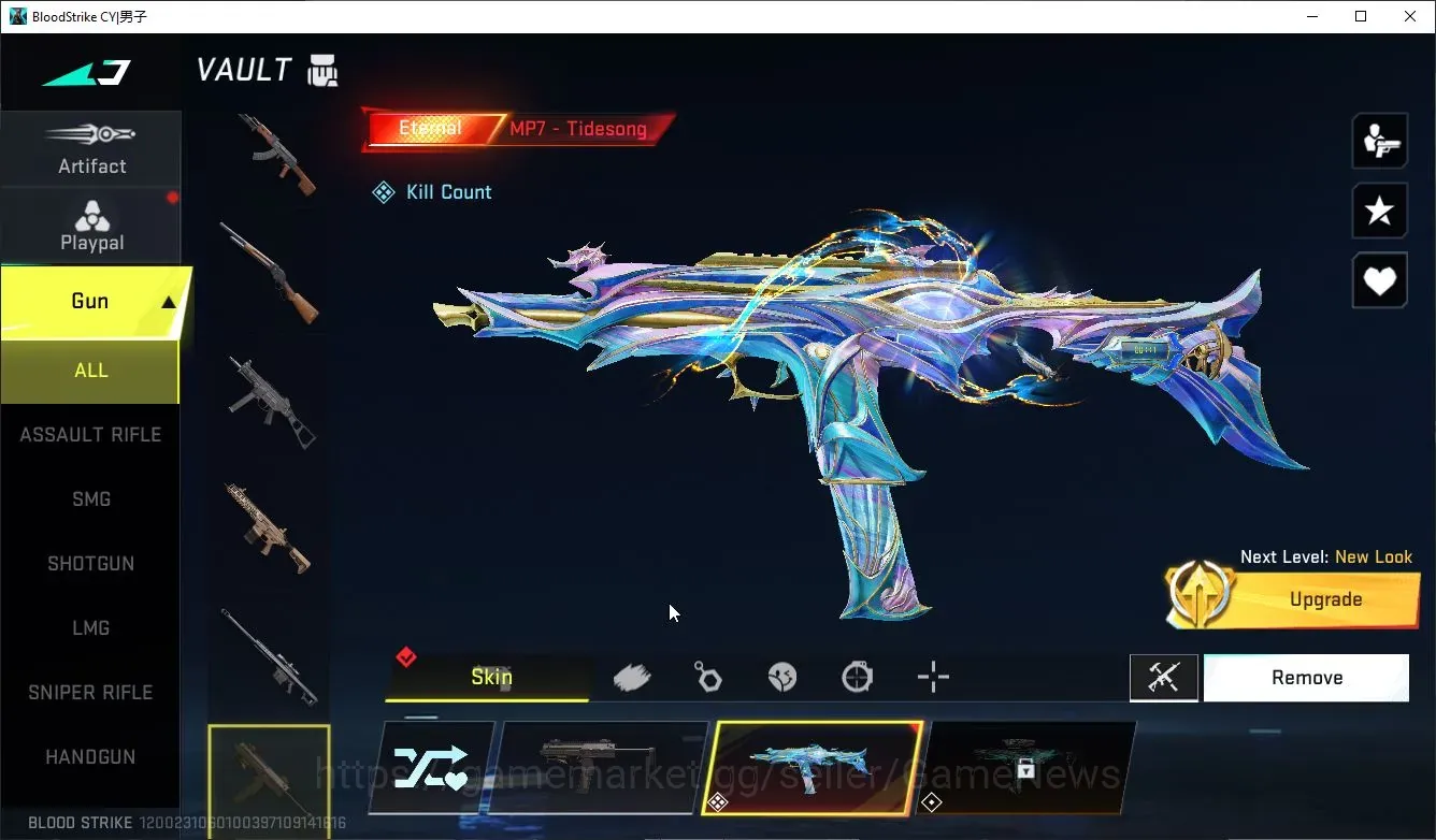 Blood Strike Accounts Collab Skin Asia|ETERNAL MP7 Lv4,QBZ95 Lv3,FN2K+Melee Shuriken,Staff|Collab Lucha Strike Mr 1