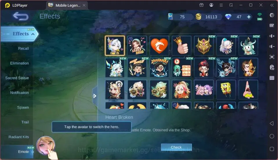 Mobile Legends: Bang Bang Accounts GLOBAL Hero 80 Skin 167|Star Kagura|Zodiac Mino|Se image 13